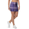 Purple Plaid Tartan Mini Skirt-grizzshop