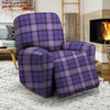 Purple Plaid Tartan Recliner Cover-grizzshop