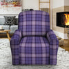 Purple Plaid Tartan Recliner Cover-grizzshop