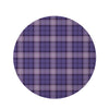 Purple Plaid Tartan Round Rug-grizzshop