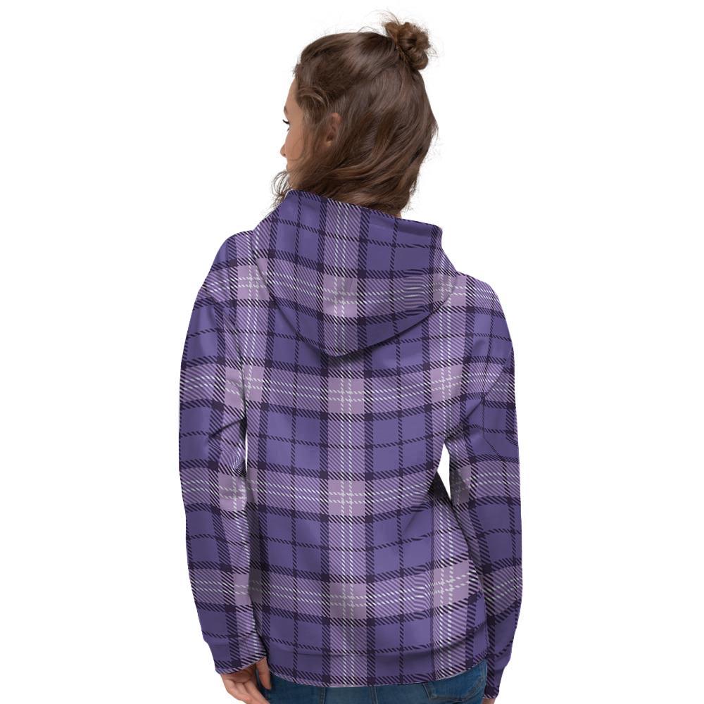 Purple Plaid Tartan Women's Hoodie-grizzshop