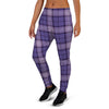 Purple Plaid Tartan Women's Joggers-grizzshop