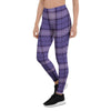 Purple Plaid Tartan Women's Leggings-grizzshop