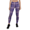 Purple Plaid Tartan Women's Leggings-grizzshop