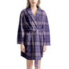 Purple Plaid Tartan Women's Robe-grizzshop