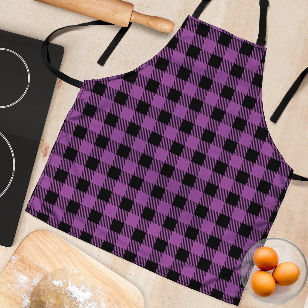 Purple Plaid Women's Apron-grizzshop