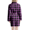 Purple Plaid Women's Robe-grizzshop