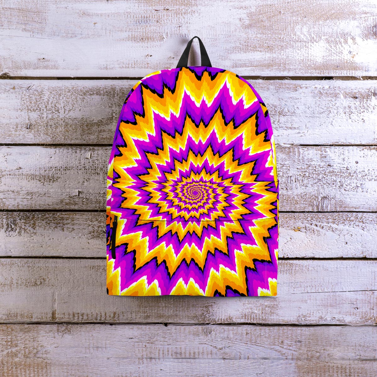 Purple Psychedelic Optical illusion Backpack-grizzshop