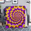 Purple Psychedelic Optical illusion Blanket-grizzshop