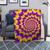 Purple Psychedelic Optical illusion Blanket-grizzshop