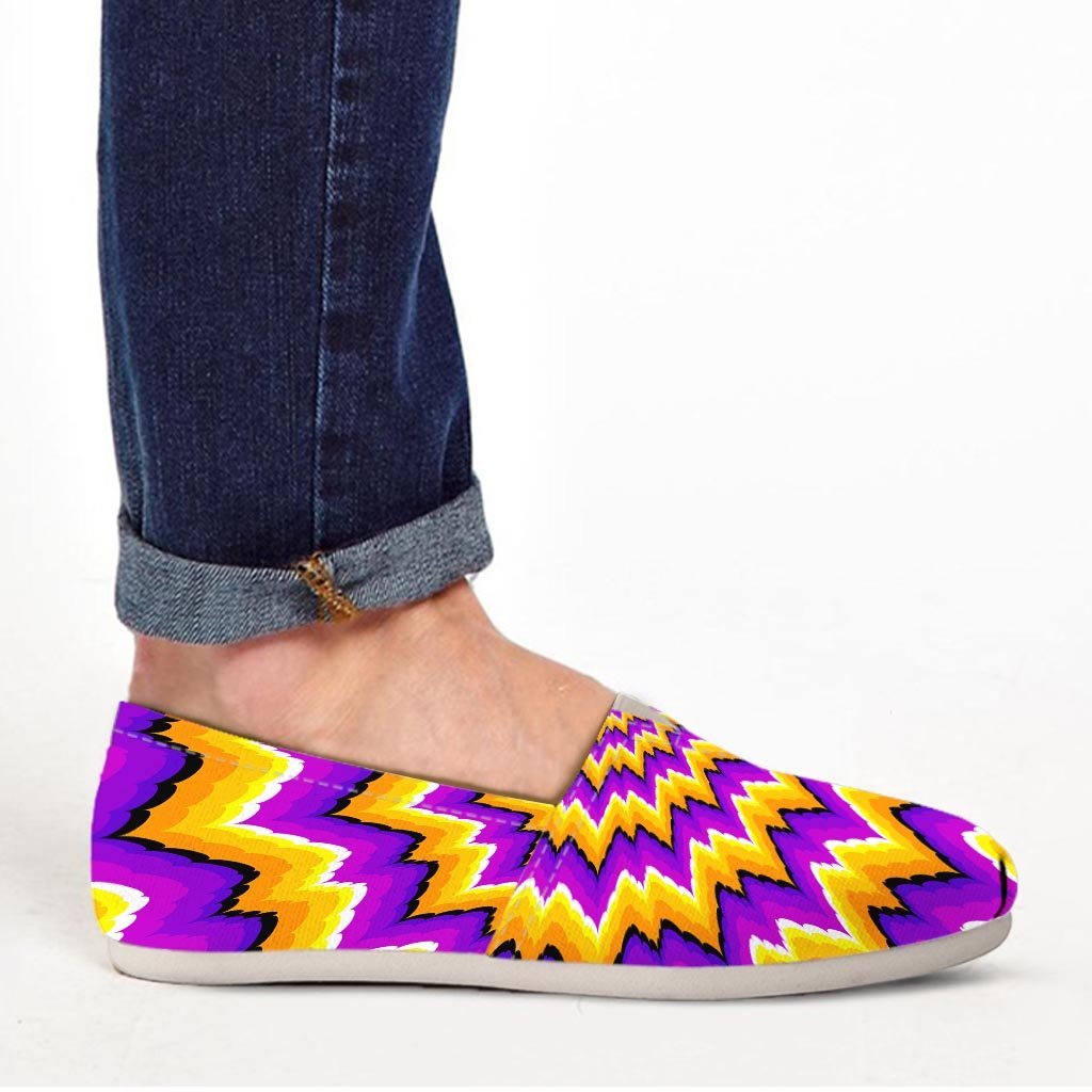 Purple Psychedelic Optical illusion Canvas Shoes-grizzshop