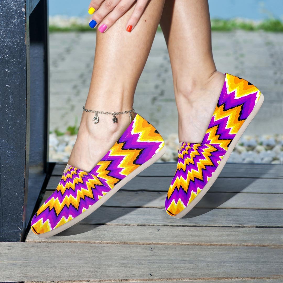 Purple Psychedelic Optical illusion Canvas Shoes-grizzshop