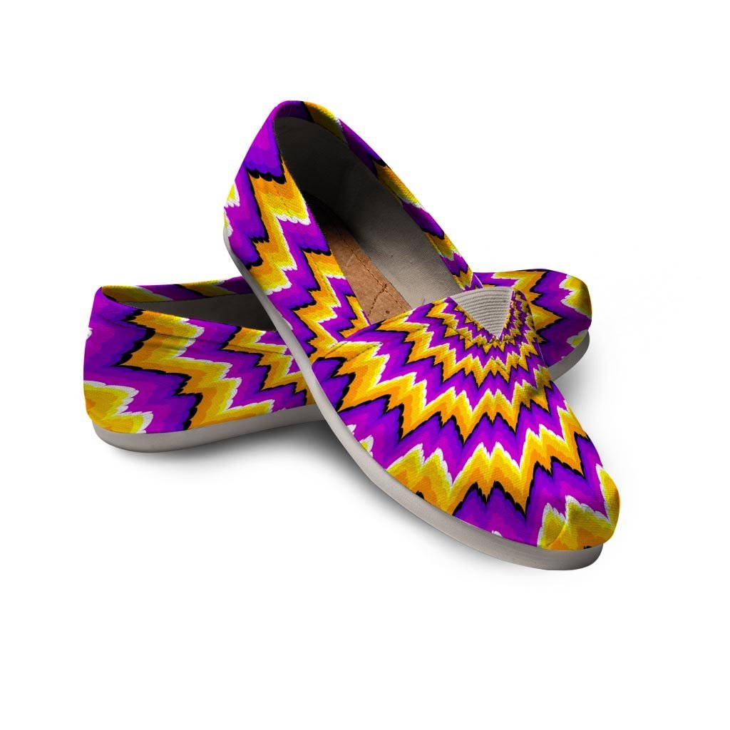 Purple Psychedelic Optical illusion Canvas Shoes-grizzshop