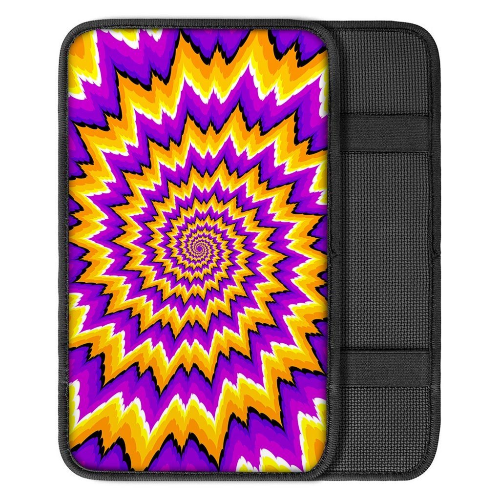 Purple Psychedelic Optical illusion Car Console Cover-grizzshop