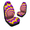 Purple Psychedelic Optical illusion Car Seat Covers-grizzshop