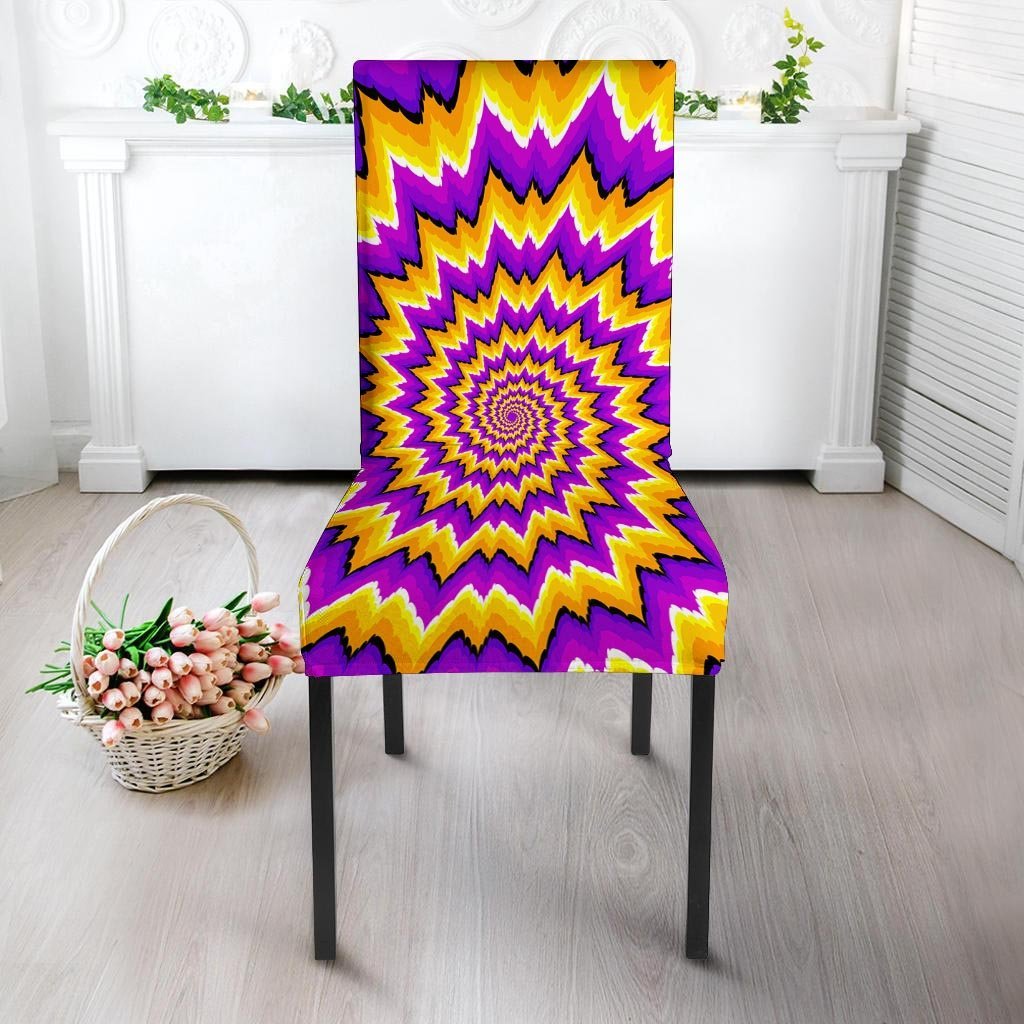 Purple Psychedelic Optical illusion Chair Cover-grizzshop
