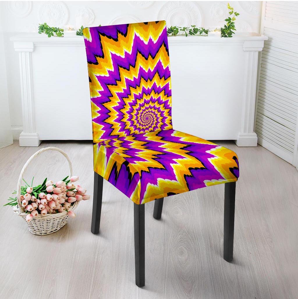 Purple Psychedelic Optical illusion Chair Cover-grizzshop