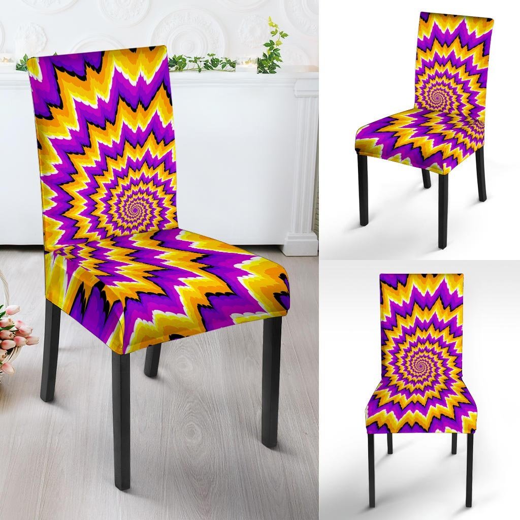 Purple Psychedelic Optical illusion Chair Cover-grizzshop
