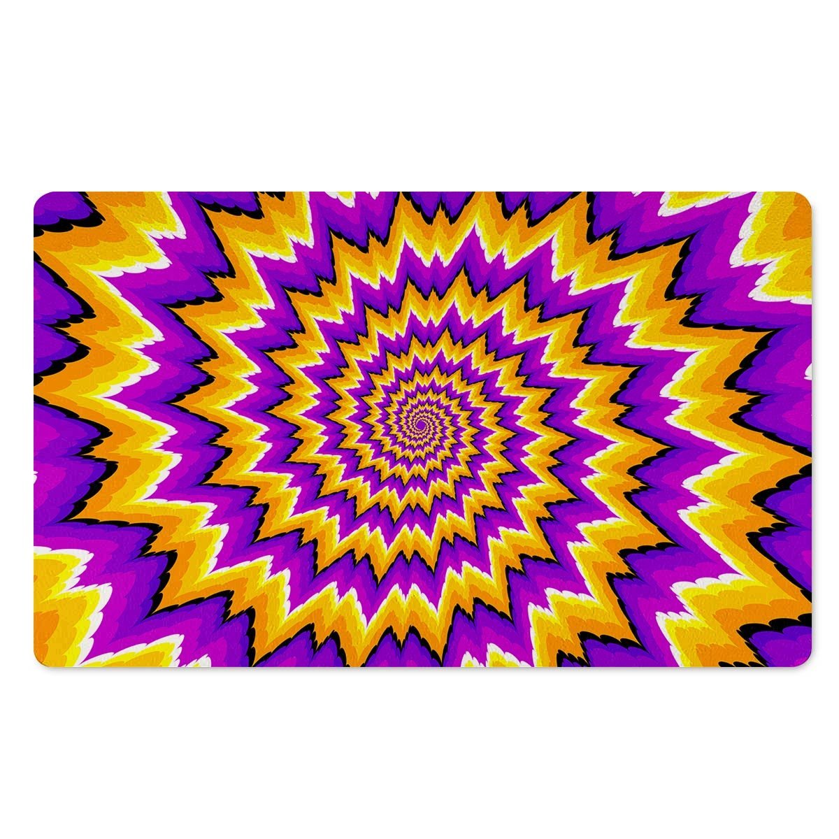 Purple Psychedelic Optical illusion Door Mat-grizzshop