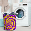 Purple Psychedelic Optical illusion Laundry Basket-grizzshop