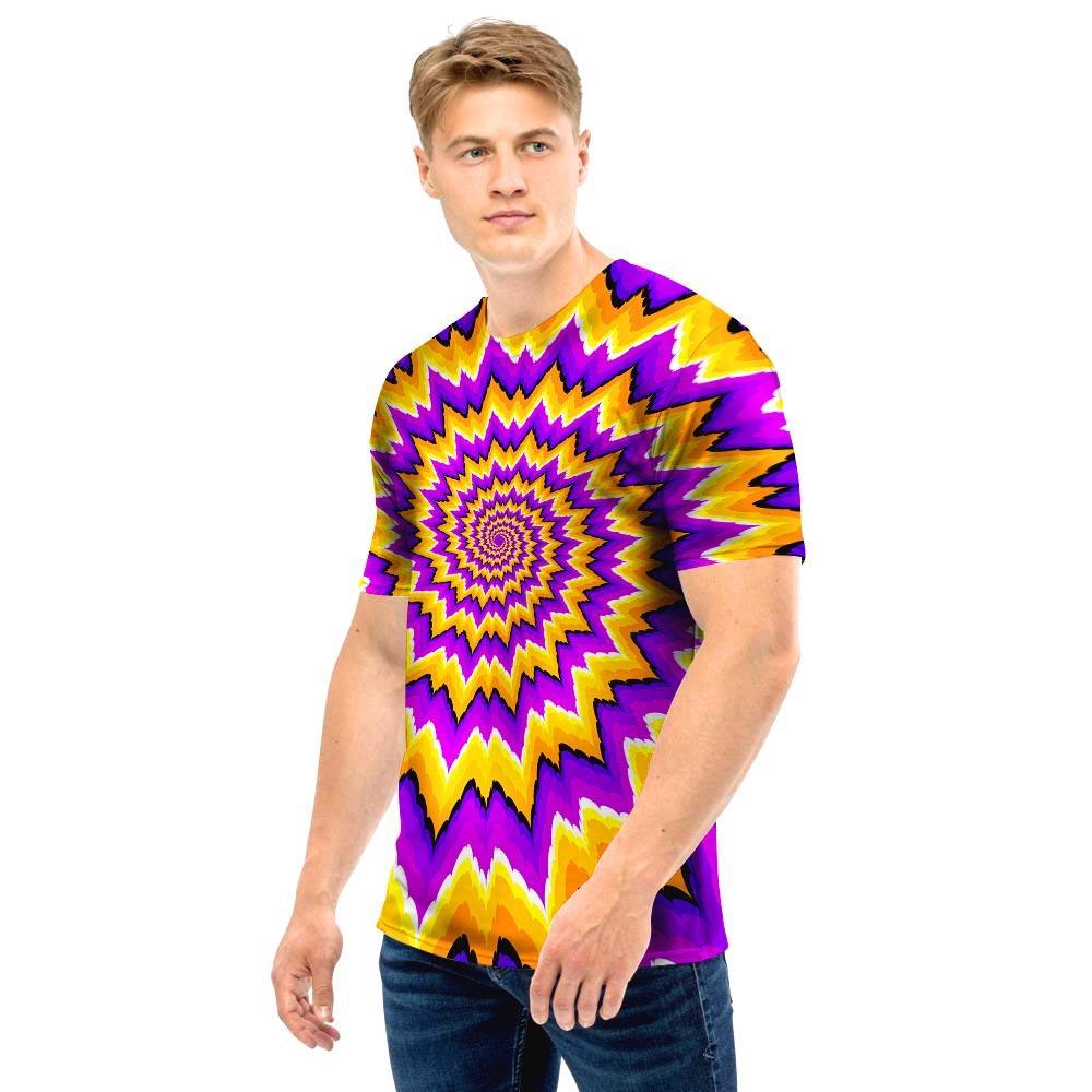 Purple Psychedelic Optical illusion Men T Shirt-grizzshop