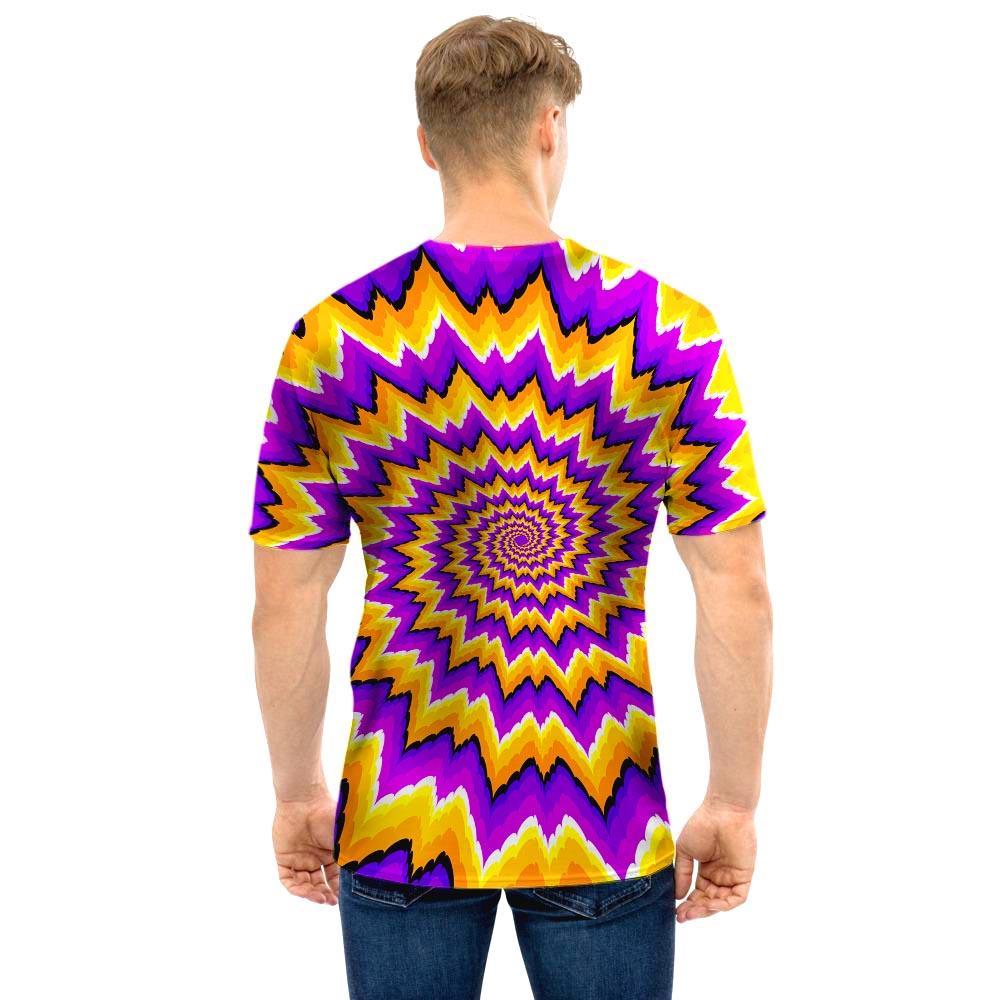 Purple Psychedelic Optical illusion Men T Shirt-grizzshop