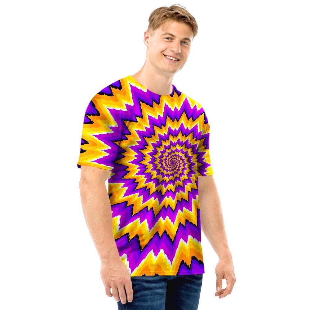 Purple Psychedelic Optical illusion Men T Shirt-grizzshop