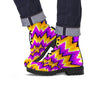 Purple Psychedelic Optical illusion Men's Boots-grizzshop