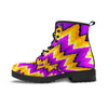 Purple Psychedelic Optical illusion Men's Boots-grizzshop