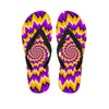 Purple Psychedelic Optical illusion Men's Flip Flops-grizzshop