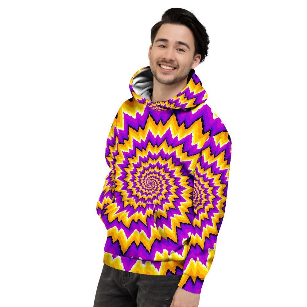 Purple Psychedelic Optical illusion Men's Hoodie-grizzshop