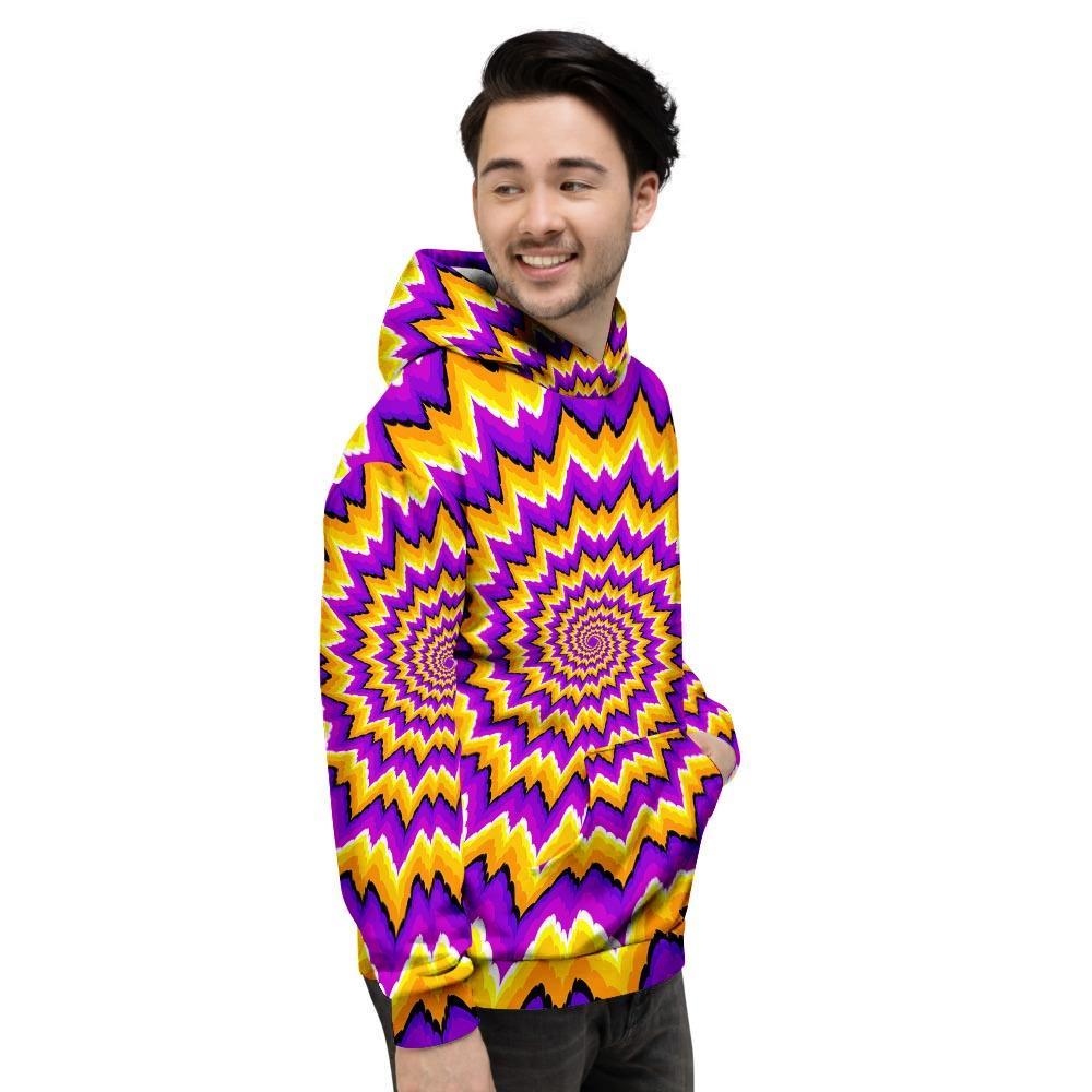 Purple Psychedelic Optical illusion Men's Hoodie-grizzshop