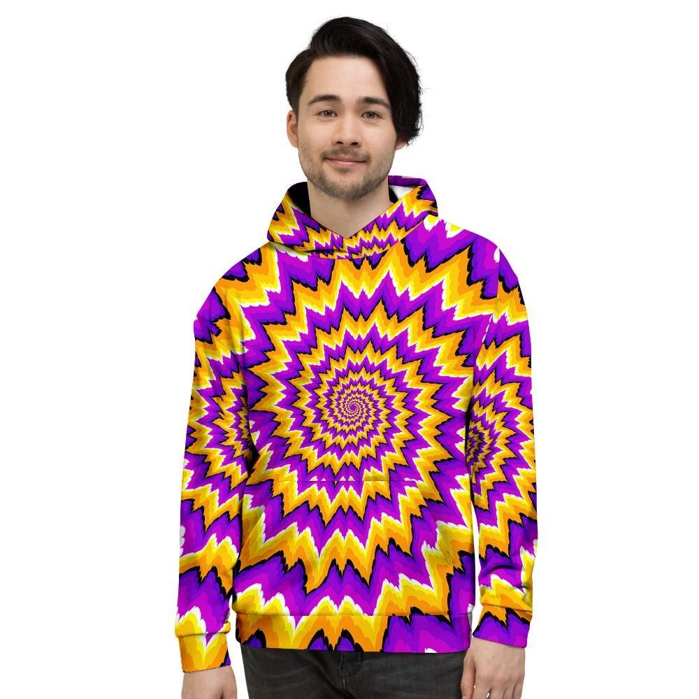Purple Psychedelic Optical illusion Men's Hoodie-grizzshop