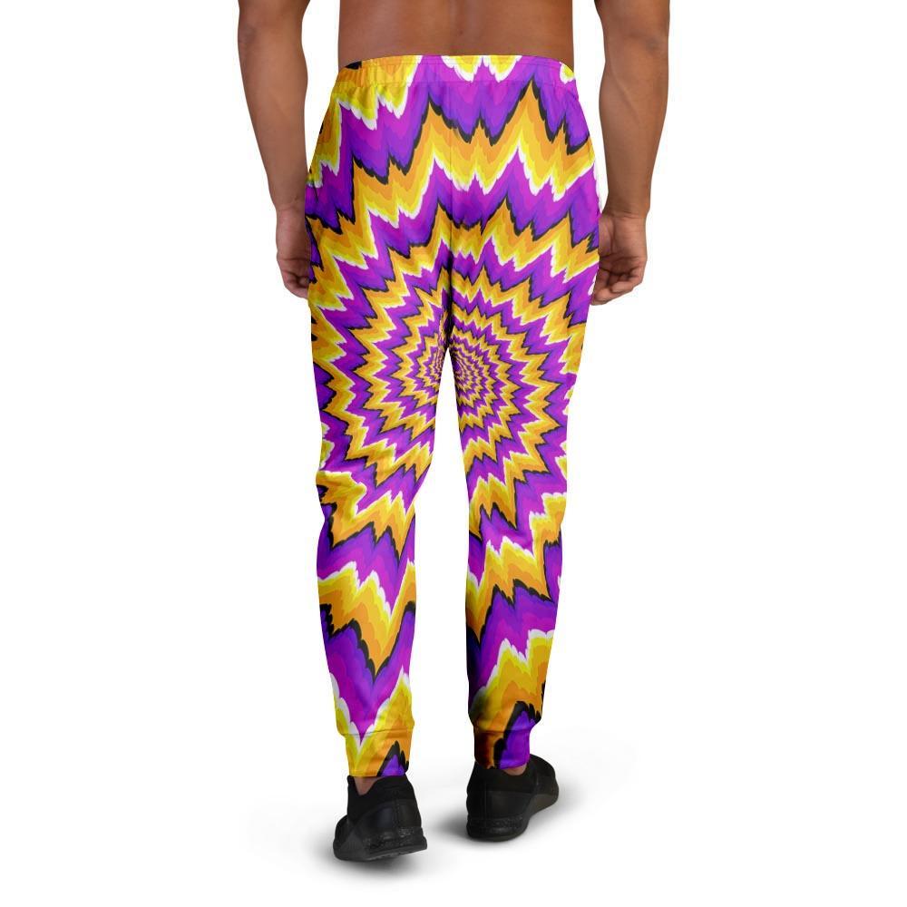 Purple Psychedelic Optical illusion Men's Joggers-grizzshop
