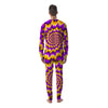 Purple Psychedelic Optical illusion Men's Pajamas-grizzshop