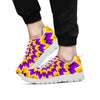 Purple Psychedelic Optical illusion Men's Sneakers-grizzshop