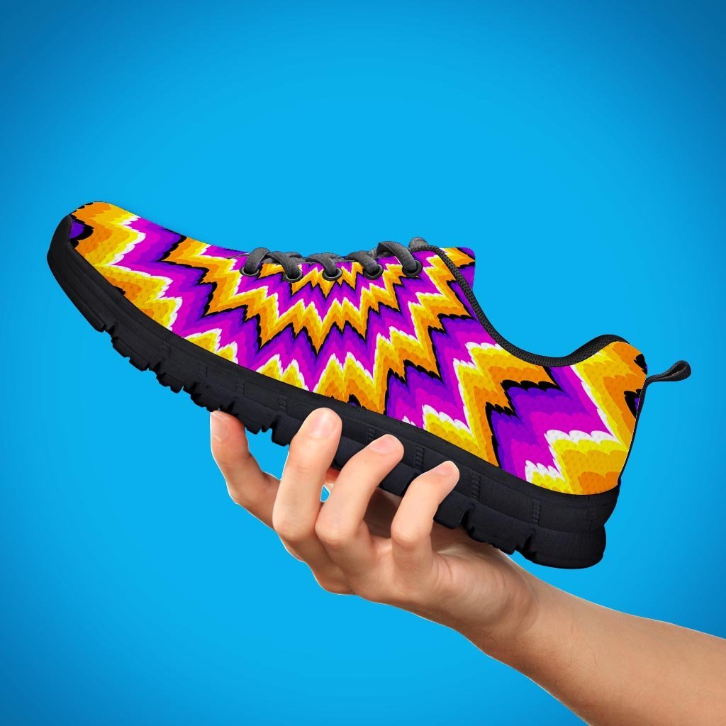 Purple Psychedelic Optical illusion Men's Sneakers-grizzshop