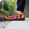 Purple Psychedelic Optical illusion Men's Sneakers-grizzshop