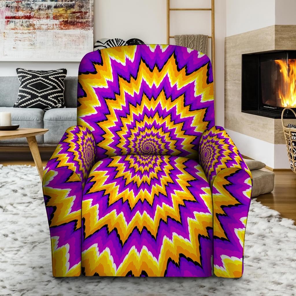 Purple Psychedelic Optical illusion Recliner Cover-grizzshop