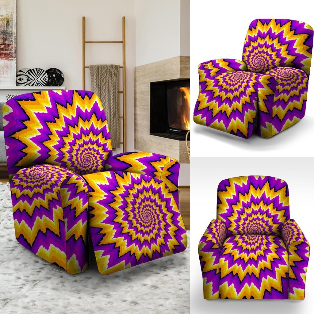 Purple Psychedelic Optical illusion Recliner Cover-grizzshop