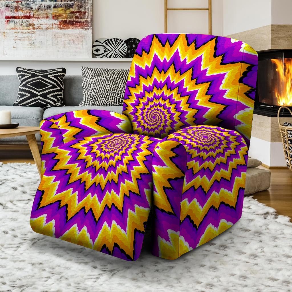 Purple Psychedelic Optical illusion Recliner Cover-grizzshop