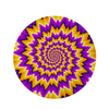 Purple Psychedelic Optical illusion Round Rug-grizzshop