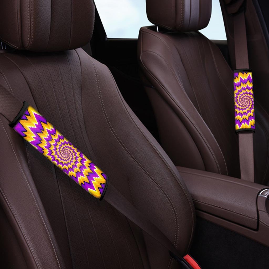 Purple Psychedelic Optical illusion Seat Belt Cover-grizzshop