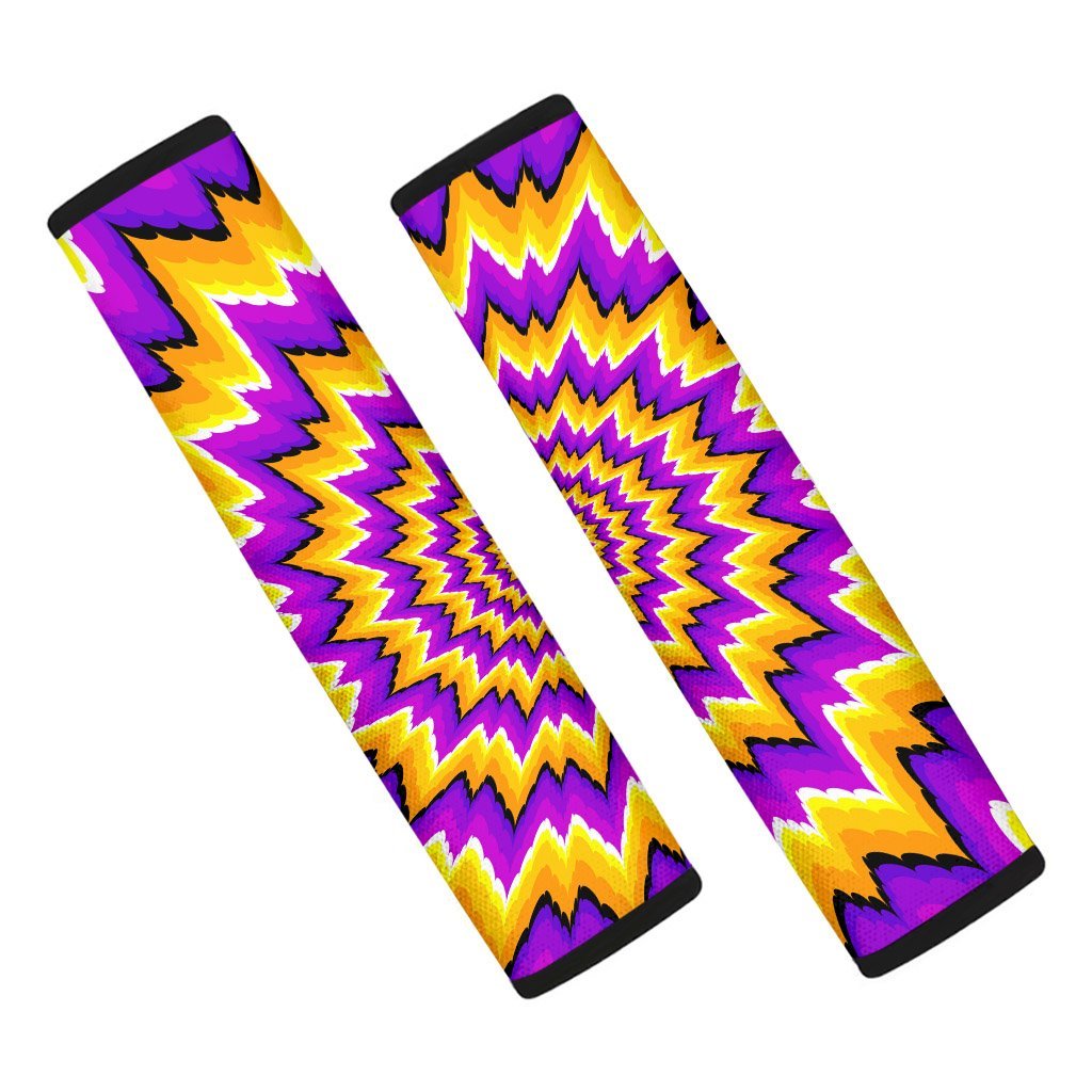 Purple Psychedelic Optical illusion Seat Belt Cover-grizzshop