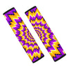 Purple Psychedelic Optical illusion Seat Belt Cover-grizzshop