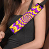 Purple Psychedelic Optical illusion Seat Belt Cover-grizzshop