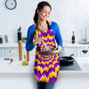 Purple Psychedelic Optical illusion Women's Apron-grizzshop