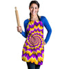 Purple Psychedelic Optical illusion Women's Apron-grizzshop