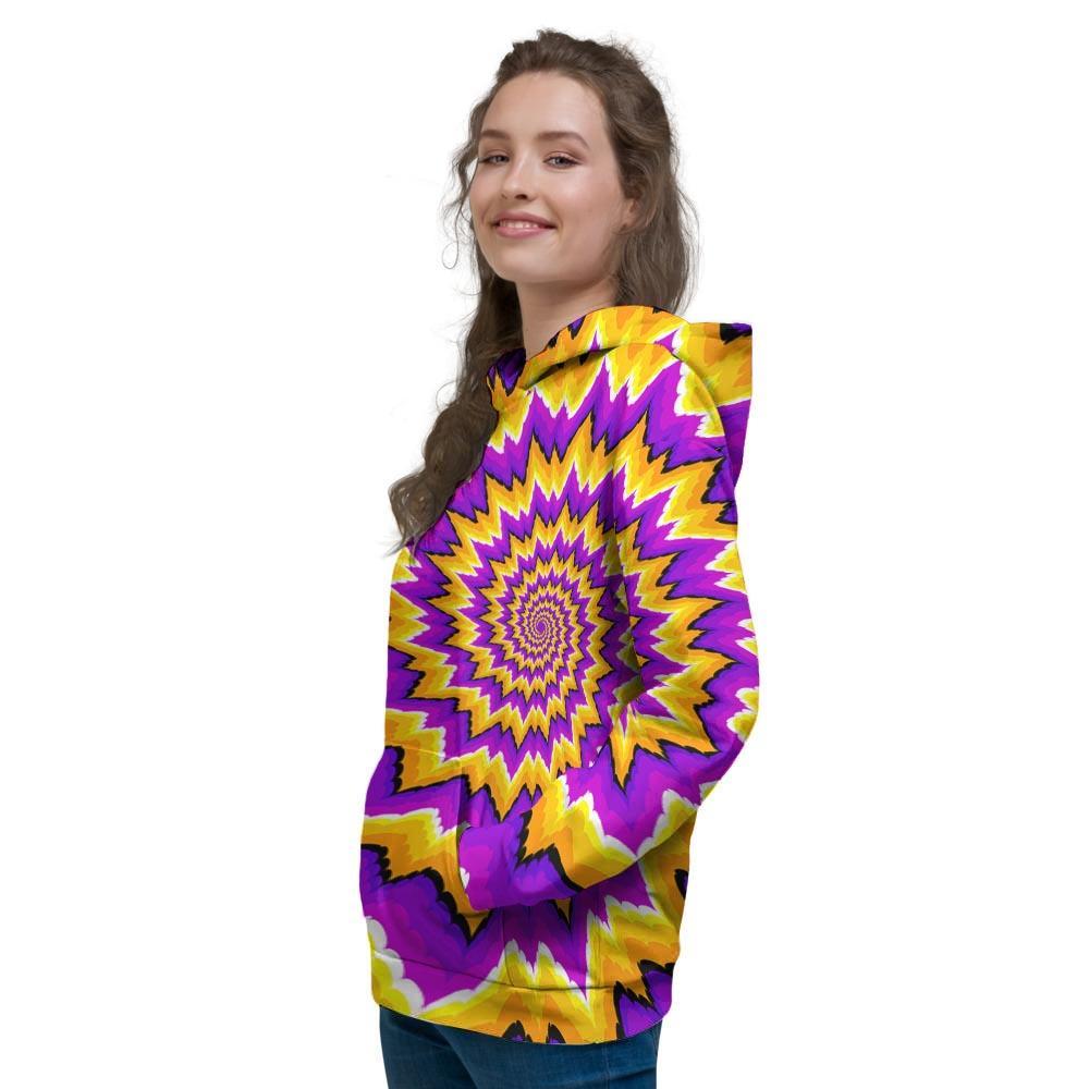 Purple Psychedelic Optical illusion Women's Hoodie-grizzshop