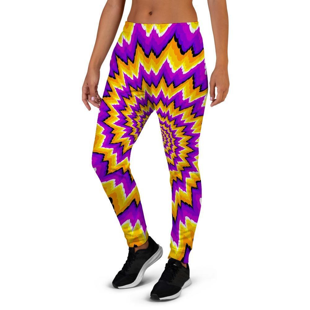 Purple Psychedelic Optical illusion Women's Joggers-grizzshop